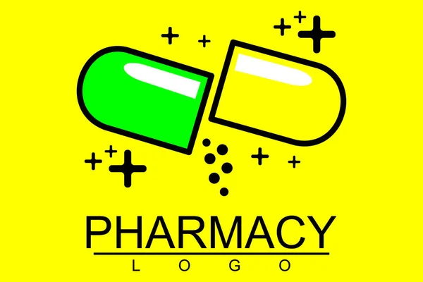 Eczane logo şeması. Logotype konsept simgesi