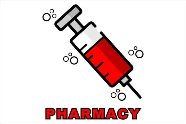 Eczane logosu vektör çizimi kavramı