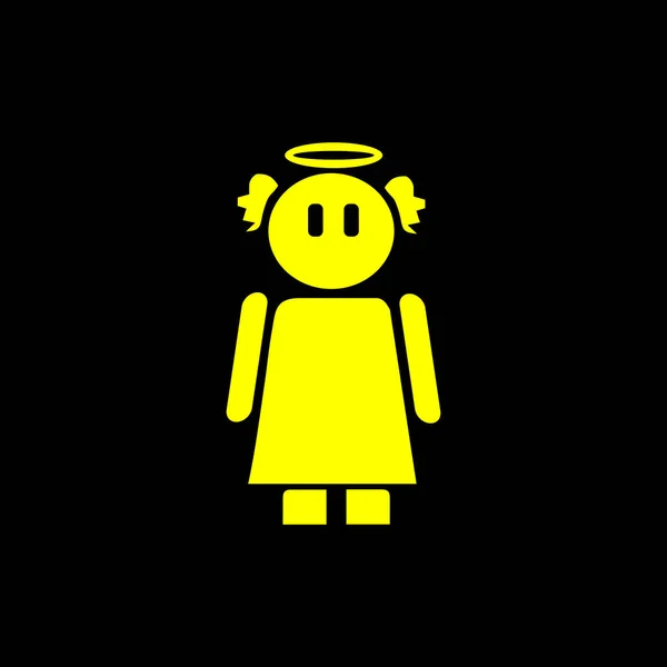 sevimli küçük peri logosu tasarım vektörü