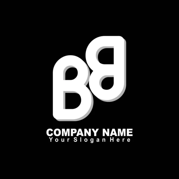 Baş harfler B B tasarım vektör çizimi
