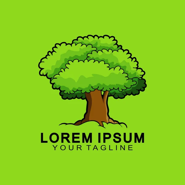 logo ağacı ikonu tasarım vektör çizimi