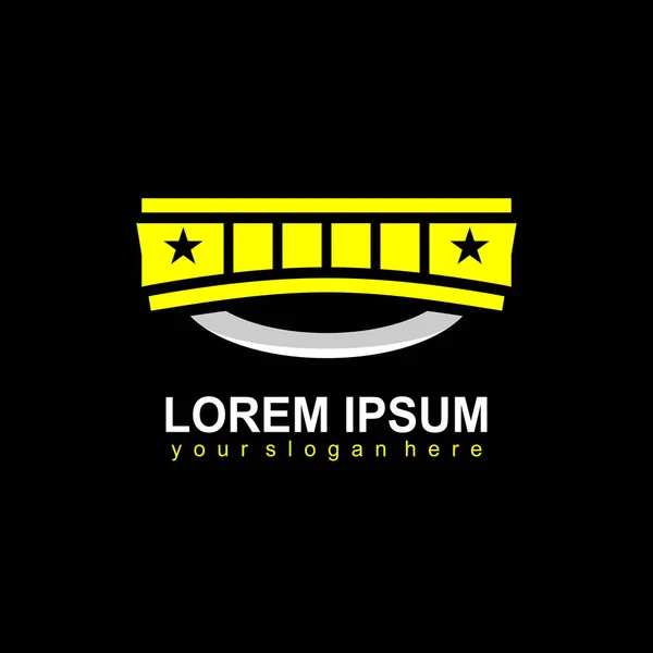 Minimalist tasarım vektör asma kilit logosu