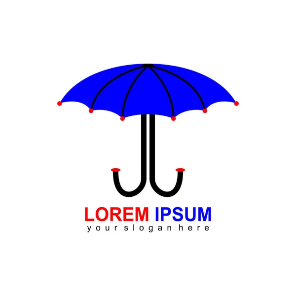 Şemsiye logo tasarımı vektör çizimi
