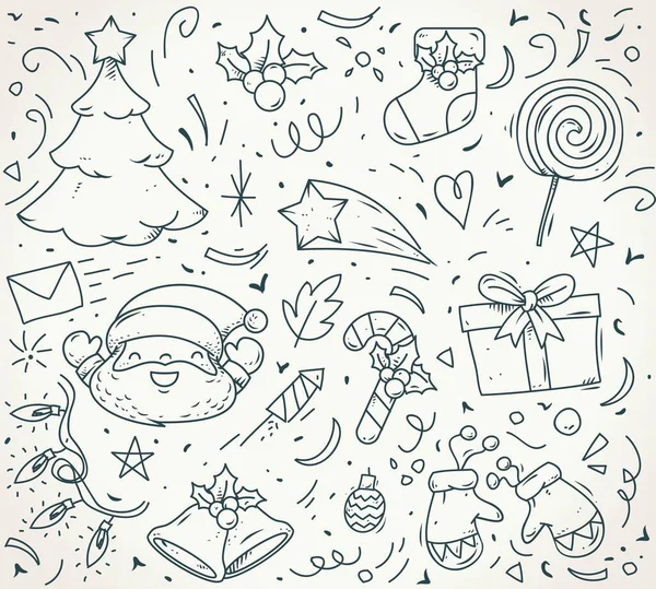 Desenho Elemento Natal Vetor Ilustração — Vetor de Stock