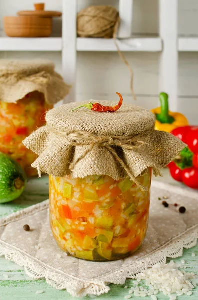 Arroz con calabacín — Foto de Stock