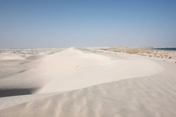 Krajina Khaluf Dunami Bílým Pískem Indický Oceán Arabské Moře Omán — Stock fotografie