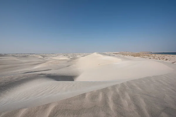 Krajina Khaluf Dunami Bílým Pískem Indický Oceán Arabské Moře Omán — Stock fotografie