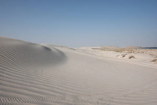 Krajina Khaluf Dunami Bílým Pískem Indický Oceán Arabské Moře Omán — Stock fotografie