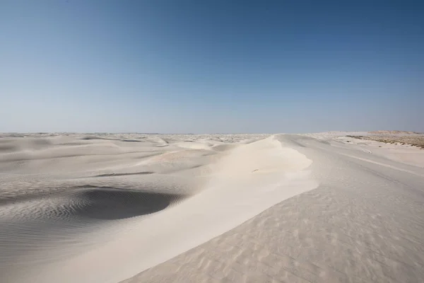 Paisagem Khaluf Com Dunas Areia Branca Oceano Índico Mar Arábico Fotografias De Stock Royalty-Free