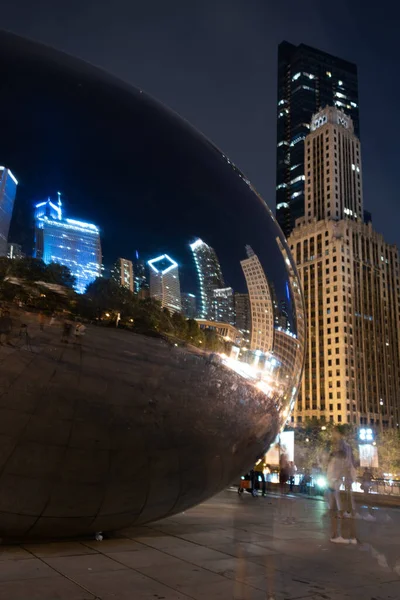 Chicago Eua Julho 2018 Chicago Belo Reflexo Escultura Cloud Gate — Fotografia de Stock