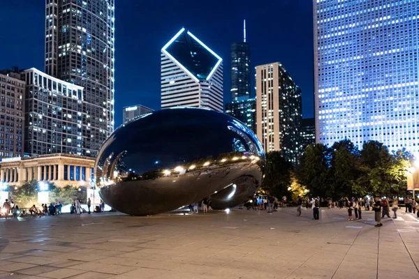 Chicago Eua Julho 2018 Chicago Belo Reflexo Escultura Cloud Gate — Fotografia de Stock