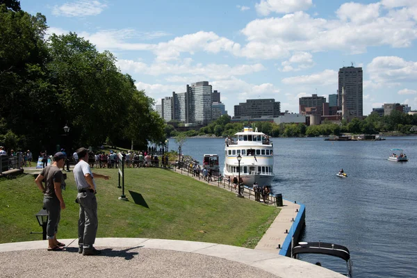 Ottawa Canadá Agosto 2018 Vista Famoso Canal Rideau Uma Suas — Fotografia de Stock