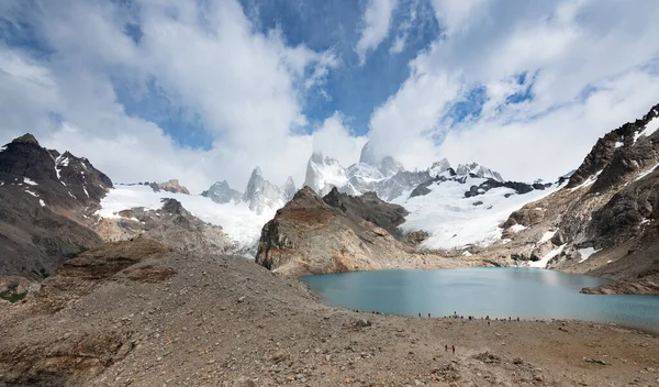 Laguna Los Tresalong Path Leads Tres Monte Fitz Roy Los — Stock fotografie