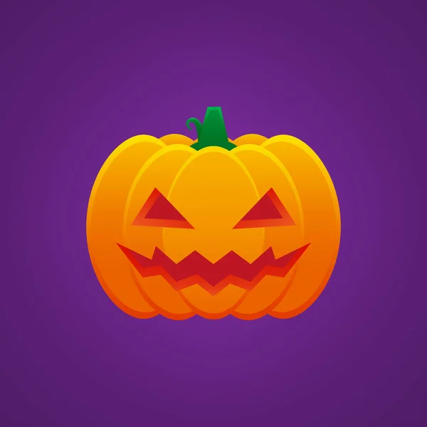 Halloween Jack Lantern Pumpkin Expression Evil Emoticon Vector Design — Stock Vector
