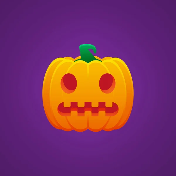 Halloween Jack Lanterna Expressão Abóbora Grimacing Emoticon Vector Design —  Vetores de Stock