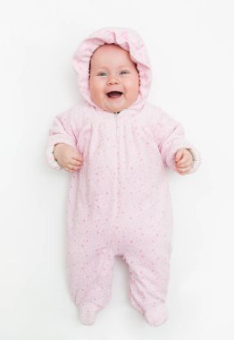 Şirin Bebek ılık genel olarak kış soğuk hava için giyinmiş..