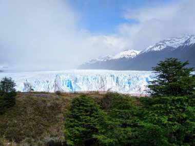 Arjantin 'deki Los Glaciares Ulusal Parkı, Santa Cruz Bölgesi, Perito Moreno buzulunun bulunduğu yer.