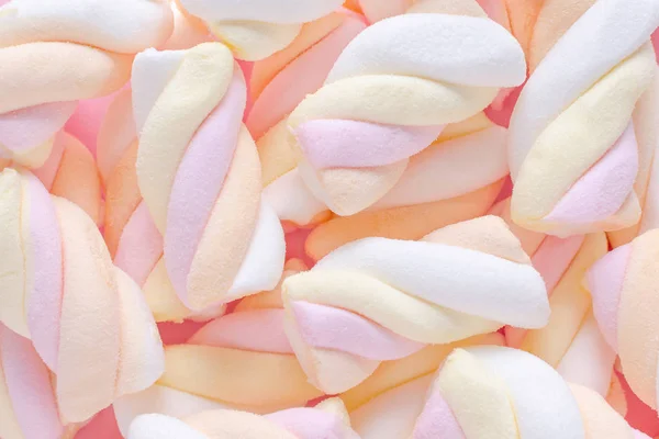 Marshmallow mönster bakgrund, pastell färg dessert, söt mat — Stockfoto
