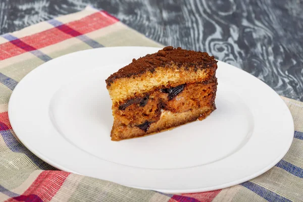 Gâteau Biscuit Dessert Aux Noix Pruneaux — Photo