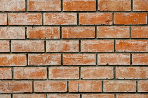 Muur Van Een Modern Gebouw Gemaakt Van Oranje Baksteen Rechtenvrije Stockfoto's