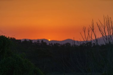Günbatımı Byron Körfezi, Gold Coast, Avustralya