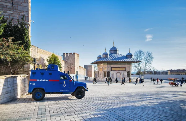 Armored car of the Turkish gendarmerie — Stock Photo, Image