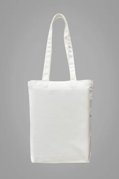 Beyaz Omuz Bezi Çanta Kumaş Kumaş Kadın Alışveriş Çuvalı Modelleme — Stok fotoğraf