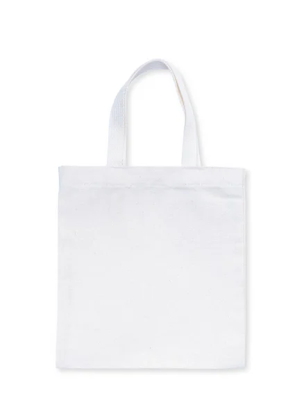 Tote Saco Tecido Pano Compras Saco Mockup Isolado Fundo Branco — Fotografia de Stock