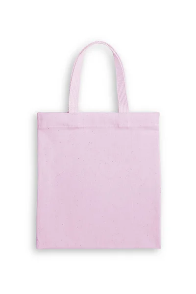 Tote Tas Stof Doek Winkelen Zak Mockup Pastel Roze Kleur — Stockfoto