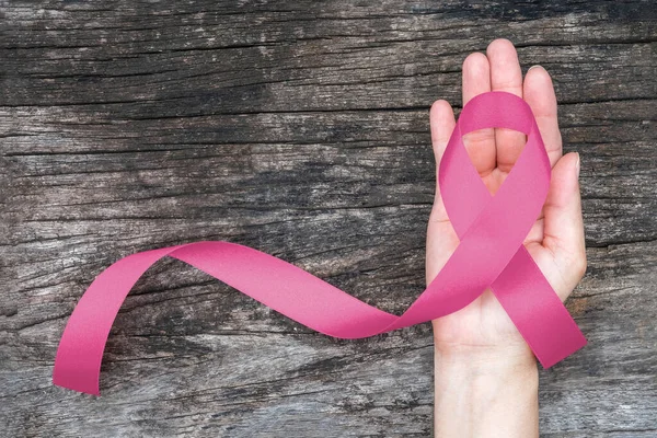 Cinta Rosa Para Concienciación Sobre Cáncer Mama Use Caridad Del — Foto de Stock