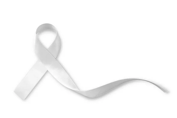 Fita Cor Pérola Luz Branca Para Aumentar Conscientização Sobre Câncer — Fotografia de Stock