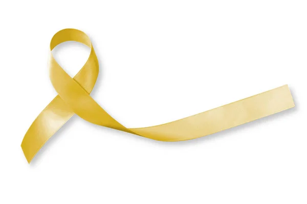 Желтая Лента Символический Цвет Рака Кости Саркомы Spina Bifida Осведомленности — стоковое фото