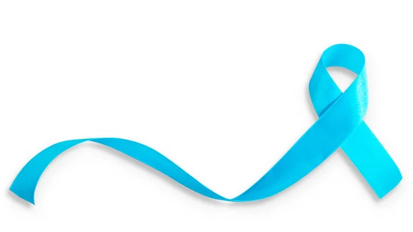 Blue Ribbon Symbolic Prostate Cancer Awareness Campaign Men Health November — Stock Photo, Image