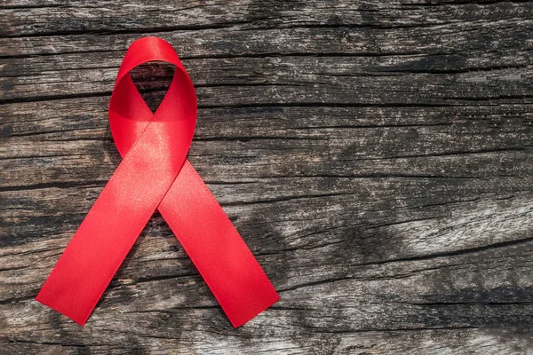 Aids Fita Vermelha Para Dia Mundial Sida Nacional Hiv Aids — Fotografia de Stock