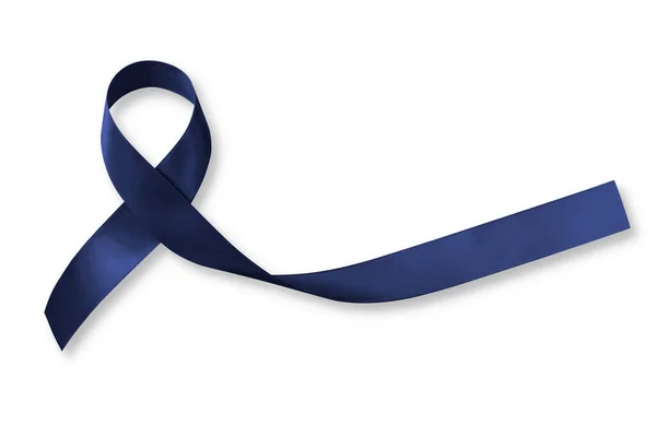 Indigo Ribbon Isoliert Auf Weißem Pfad Clipping Path Für Die — Stockfoto