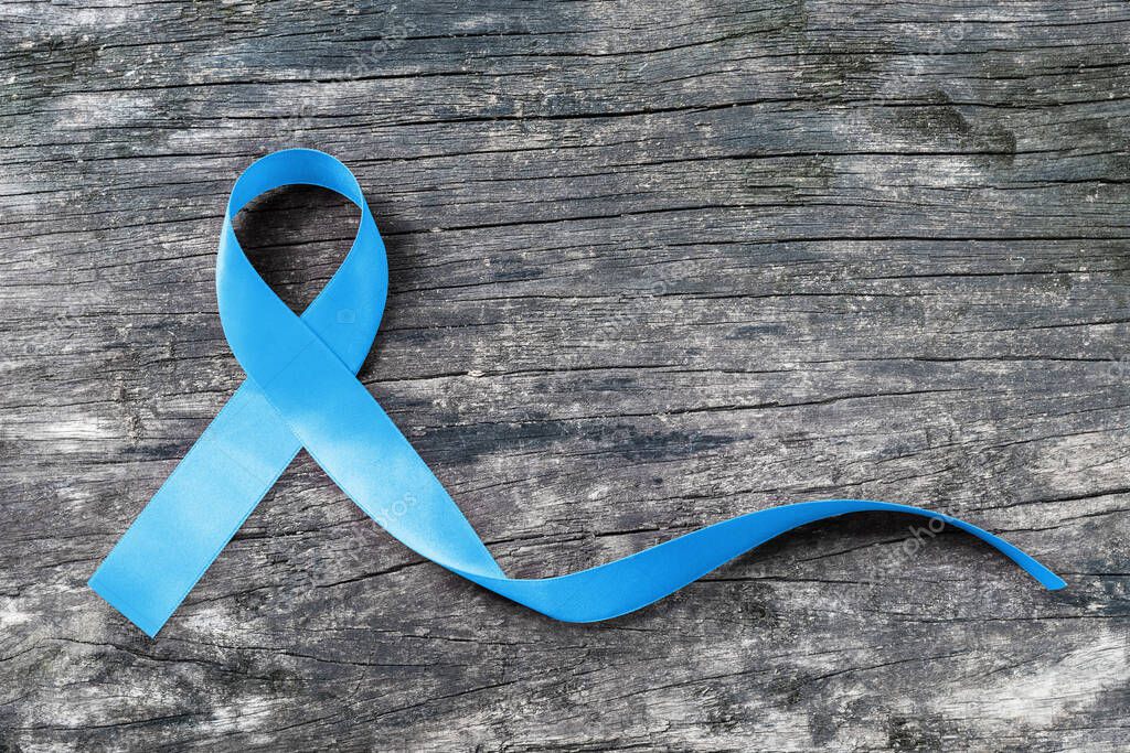 Blue Ribbon Symbolic Of Prostate Cancer Awareness Campaign And Men S Health In November Month 381161754 Larastock