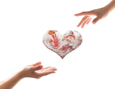 World heart health day, blood, organ donor concept with human hands clipart