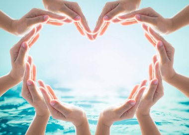 CSR kampanyası konsepti için su ve dünya su tasarrufu.