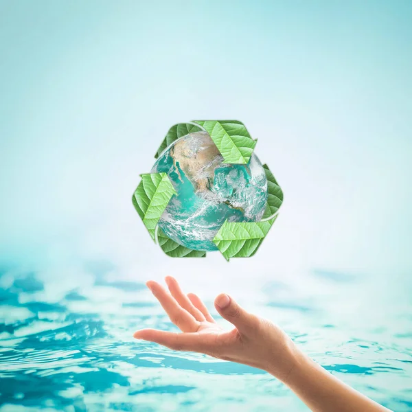 World ocean day, saving water campaign concept: Element of this image furnished by NASA