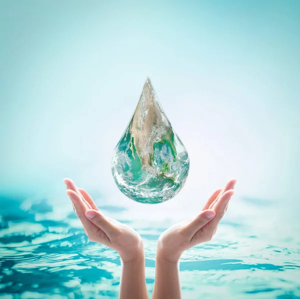 Día Mundial Del Océano Ahorro Agua Protección Del Medio Ambiente — Foto de Stock