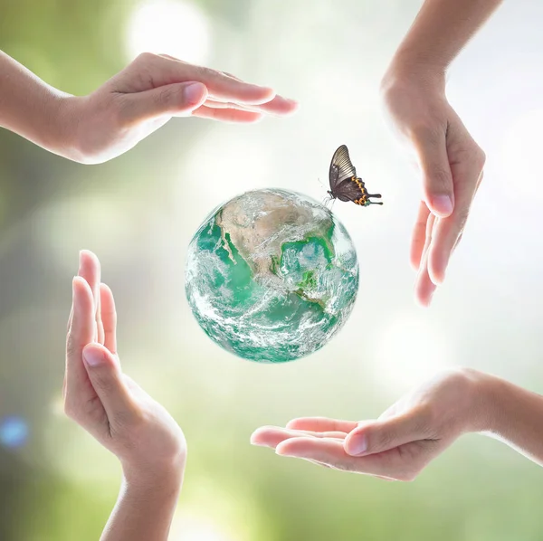 День Землі Збереження Зеленого Світу Концепцією Захисту Навколишнього Середовища Елемент — стокове фото