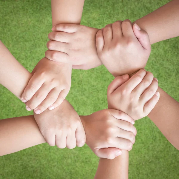 Círculo Unidad Del Amigo Concepto Amistad Del Niño Con Las — Foto de Stock