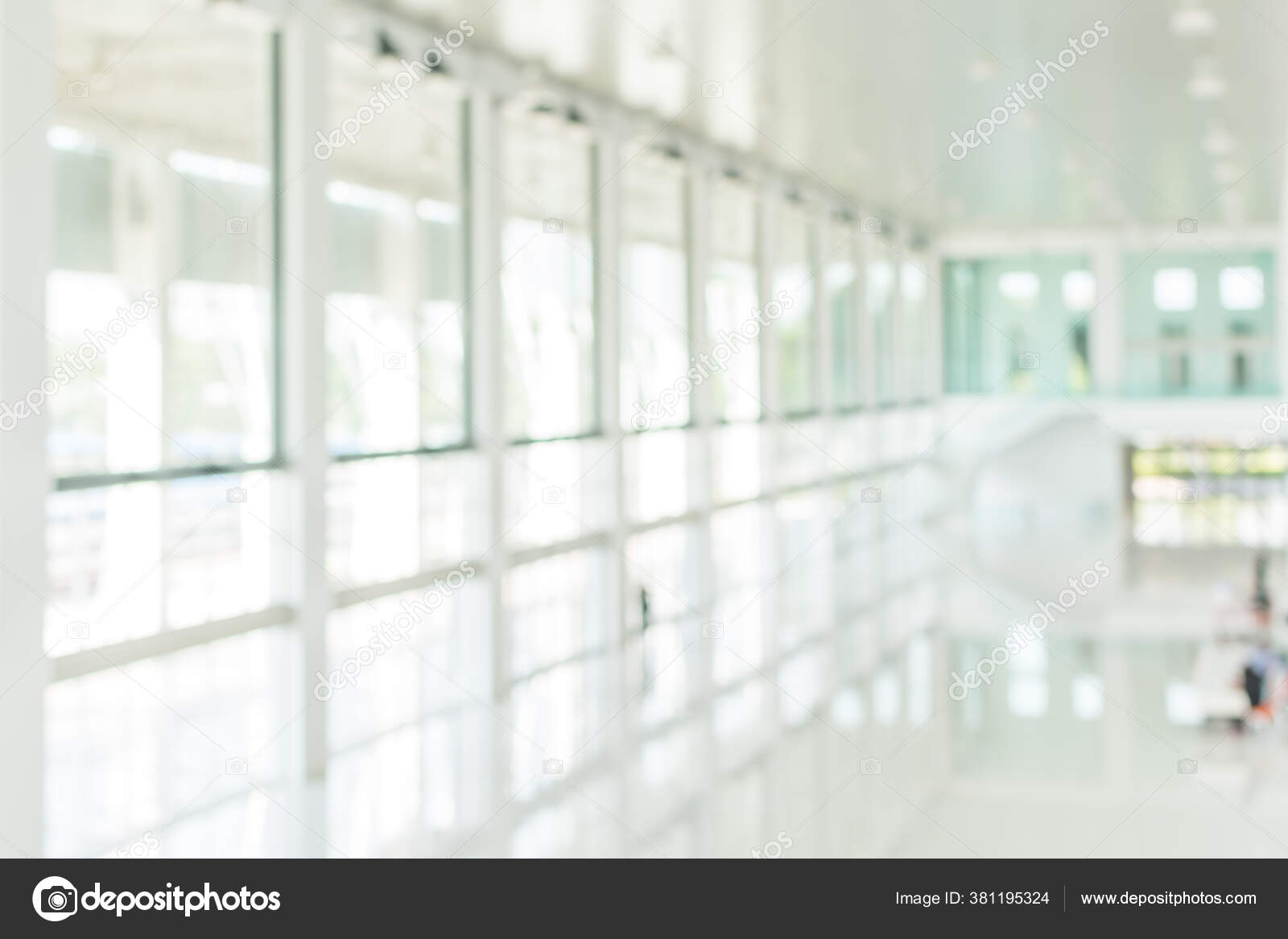 Gedung Perkantoran Blur Background Lobi Bisnis Interior Ruang Tunggu Atau Stok Foto C Chinnapong 381195324