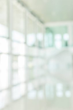 Ofis binası arka plan bulanık iş lobisi resepsiyon salonu iç mekan ya da pencere camından gelen bulanık ışığı olan boş oturma odası