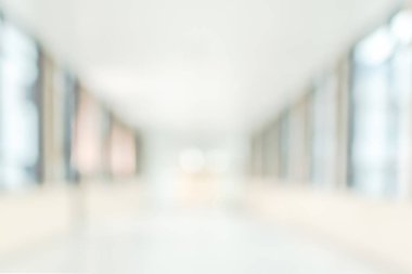 Hasta koğuşundaki tıbbi klinik geçmişi bulanık. Bakış açısı bulanık. Beyaz oda, labaratuvar koridoru, lobi ya da hemşire servisi için yürüyüş yolu.