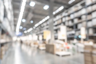 Depo endüstrisi, lojistik toptan depolama deposu, mobilya ürünleri envanteri ve ahşap malzeme için bulanık sanayi silosu reyonu, inşaat malzemeleri büyük kutu mağazası