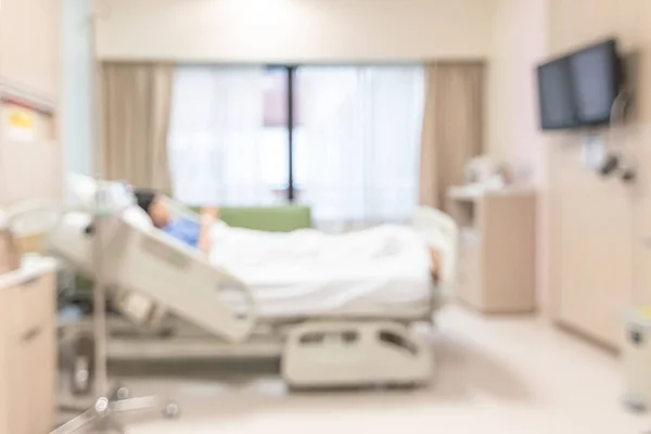 Patient Hospital Bed Medical Blur Interior Background White Room Ward — Stock Photo, Image