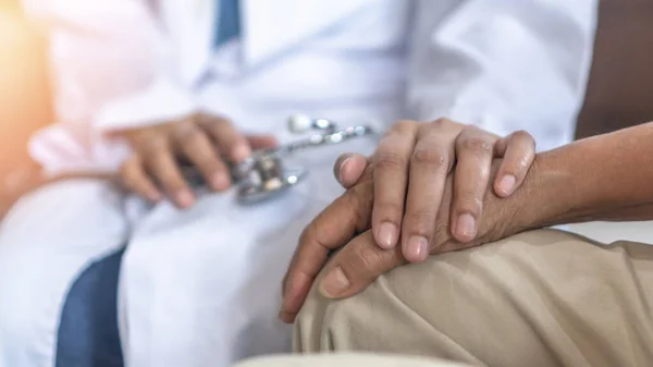 Parkinson Patient Arthritis Hand Und Knieschmerzen Oder Konzept Der Psychischen — Stockfoto