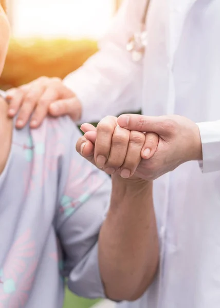 Paziente Anziano Affetto Demenza Senile Anziano Adulto Anziano Casa Cura — Foto Stock