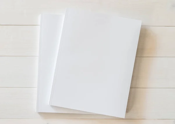 Mock Capa Livro Branco Tamanho Paperback Mockup Para Catálogo Livreto — Fotografia de Stock